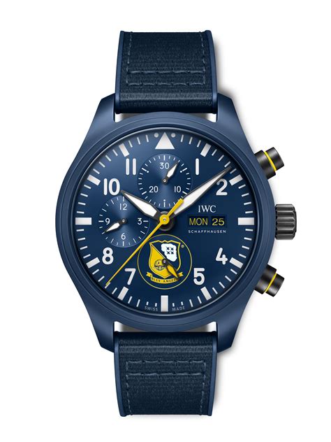 iwc pilot's watch chronograph edition blue angels|iwc blue angels watch.